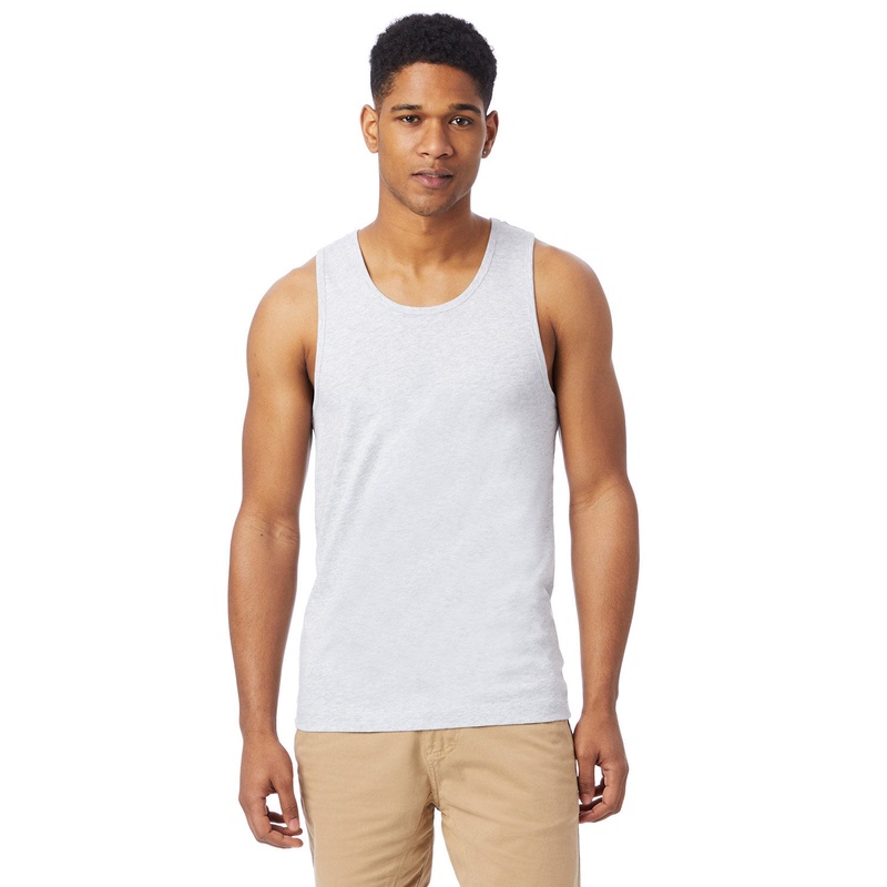 Alternative Men’s Go-To CVC Tank LIGHT GREY HEATHER XS