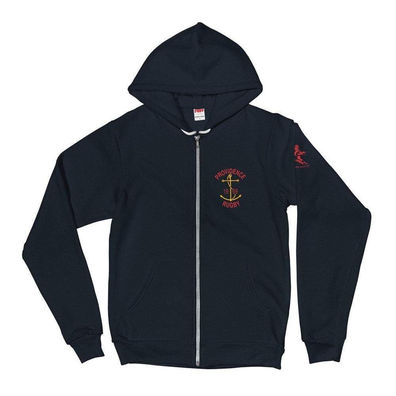 Providence Rugby Social Zip Hoodie Dark Heather Grey X-Small