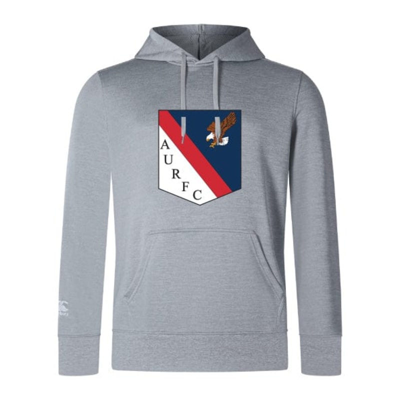 American University Club Lightweight Hoodie by Canterbury Y4 Grey