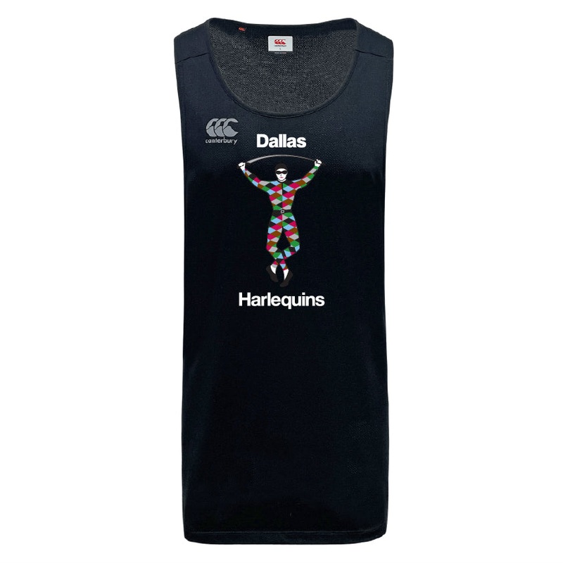 Dallas Harlequins Tempo Vapodri Singlet by Canterbury XS Black