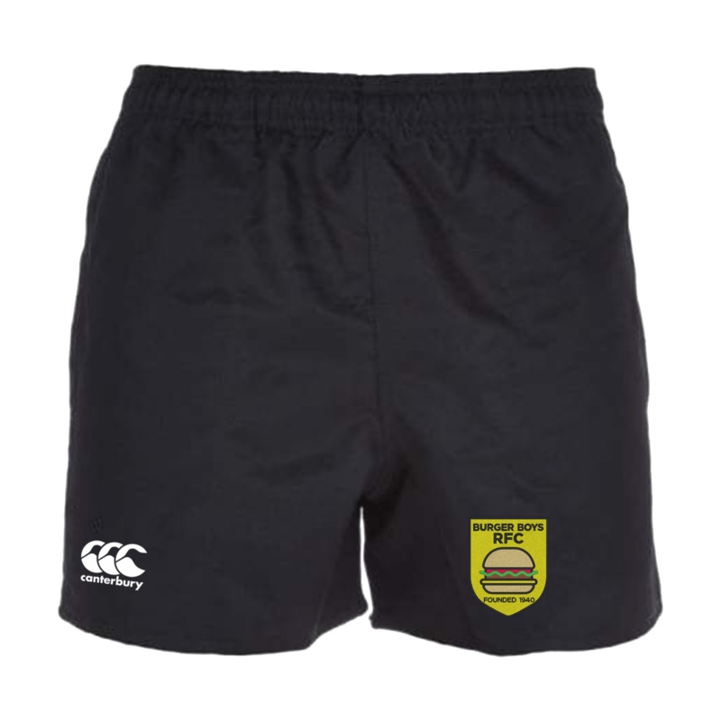 Burger Boys RFC Player’s Drill Short by Canterbury 6 Black