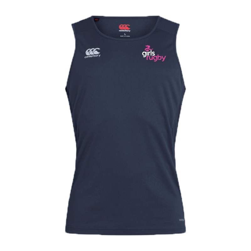 Girls Rugby Club Dry Singlet by Canterbury XS Navy