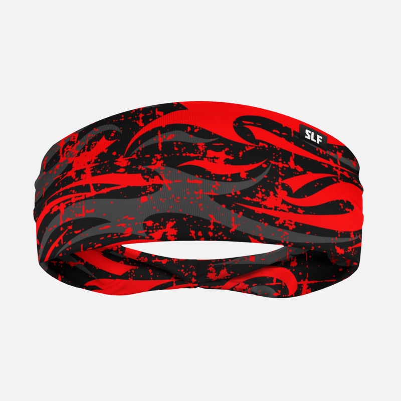 Tribal Red Headband ONE SIZE Red