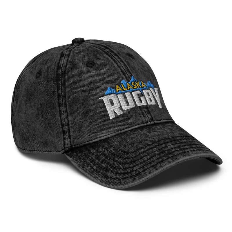 Alaska Rugby Vintage Twill Cap Black