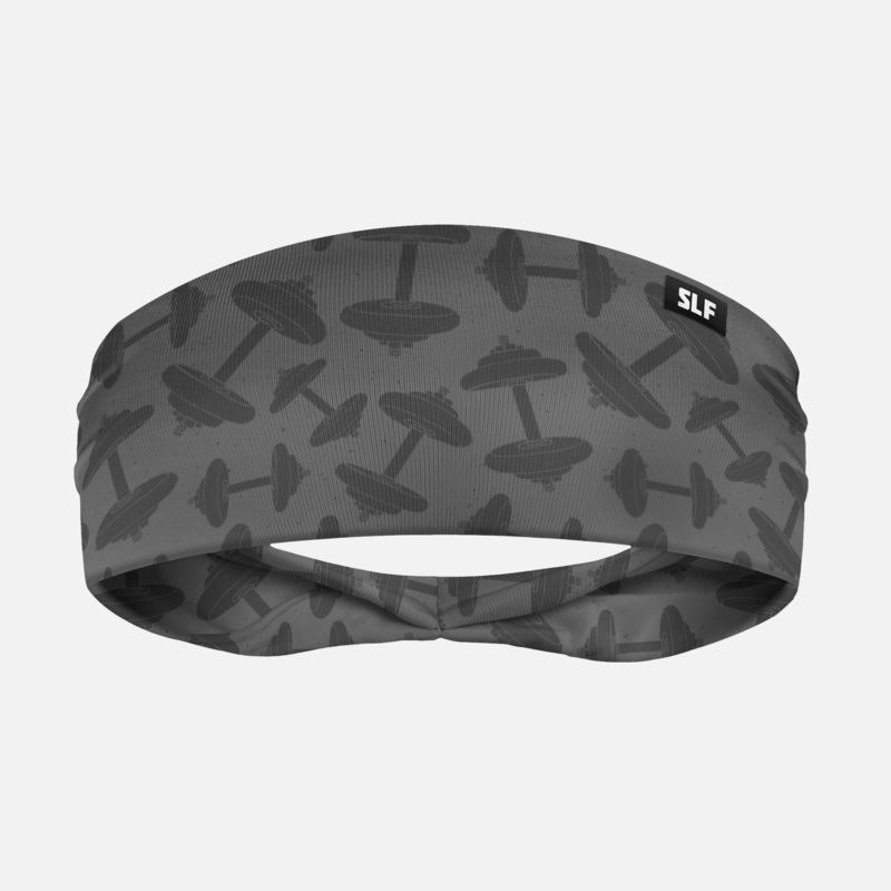 Dumbbells Gray Headband ONE SIZE Gray
