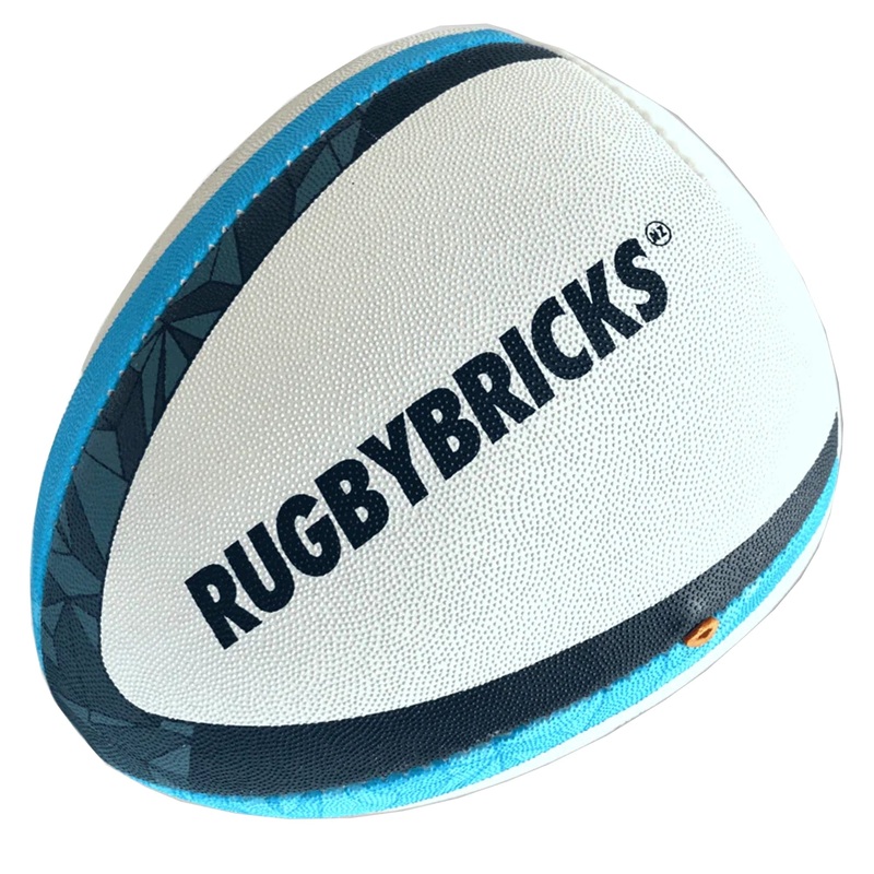 Rugby Bricks Rebounder Training Ball Sky Blue