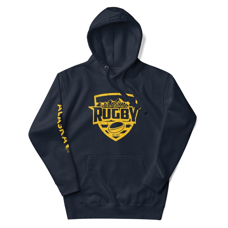 Alaska Rugby Retro Hoodie Navy Blazer S