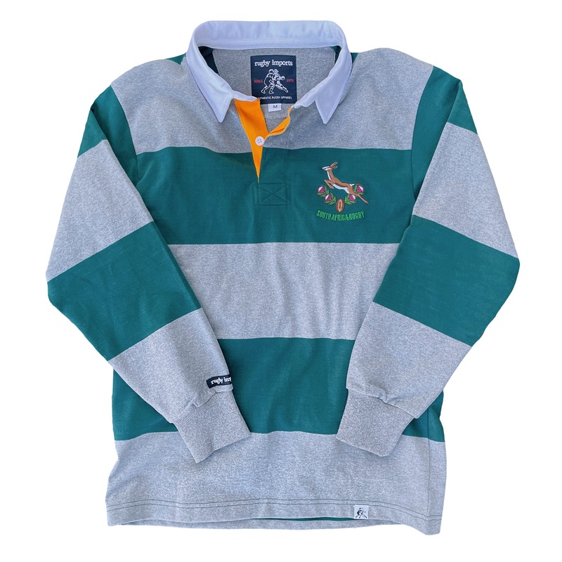 South Africa Grey Hoops Rugby Jersey X-Small