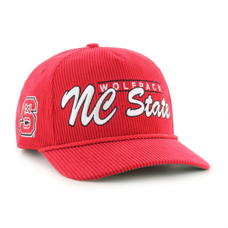 NC State Wolfpack ’47 Brand Red Corduroy Double Header Hitch Adjustable Hat