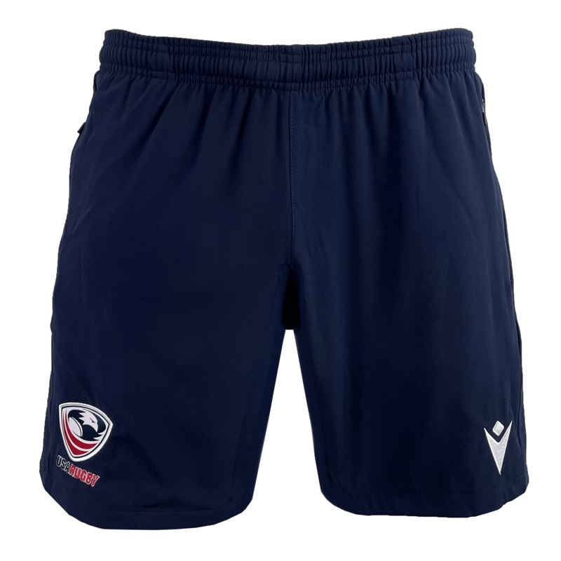 USA Rugby 25 Player Training Shorts by Macron S Navy