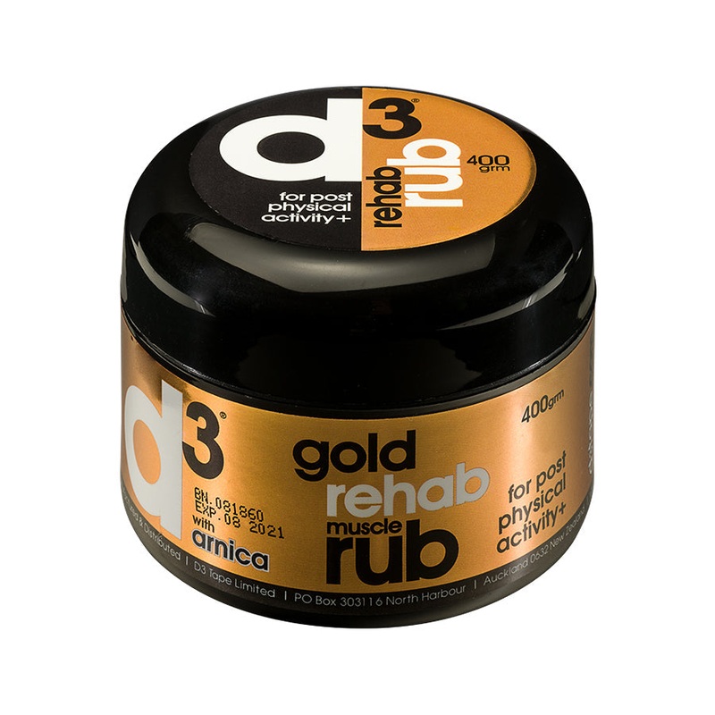D3 Gold Rehab Muscle Rub Black 200g