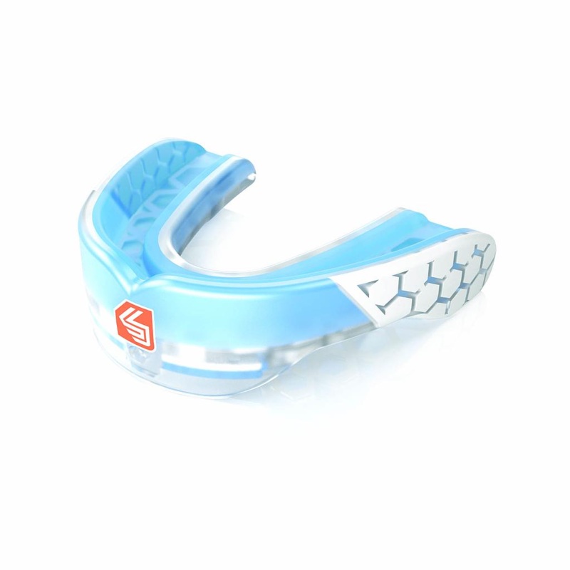 Shock Doctor Gel Max Power Adult Mouthguard – Trans Blue Adult (11+)