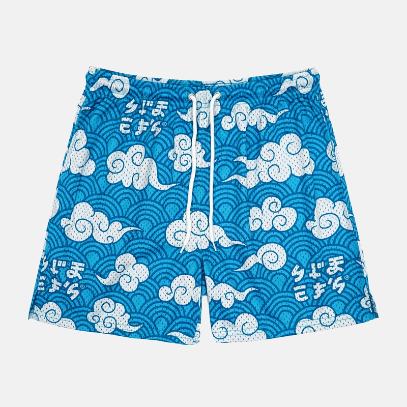 Sleefs Japan Kumo Clouds Shorts – 7″ S Blue