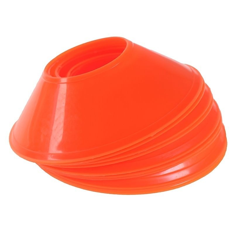 10pcs Football Soccer cones Training Sport Disc Cones Set, Sports Equipment for Fitness Training agility Orange