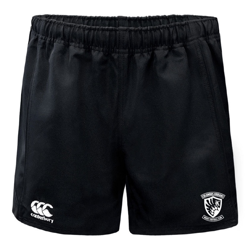Columbus Kodiaks Advantage Rugby Shorts by Canterbury XS Black