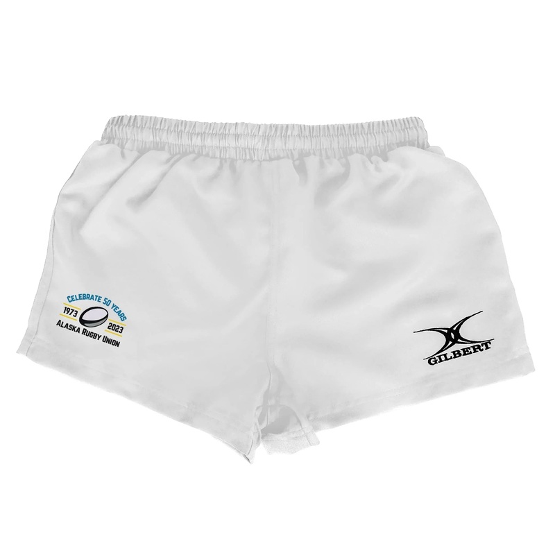 AKRU 50th Anniv. Saracen Rugby Shorts White 2X-Small