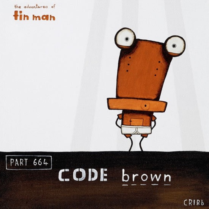 Code Brown – Tin Man Paper Print by Tony Cribb