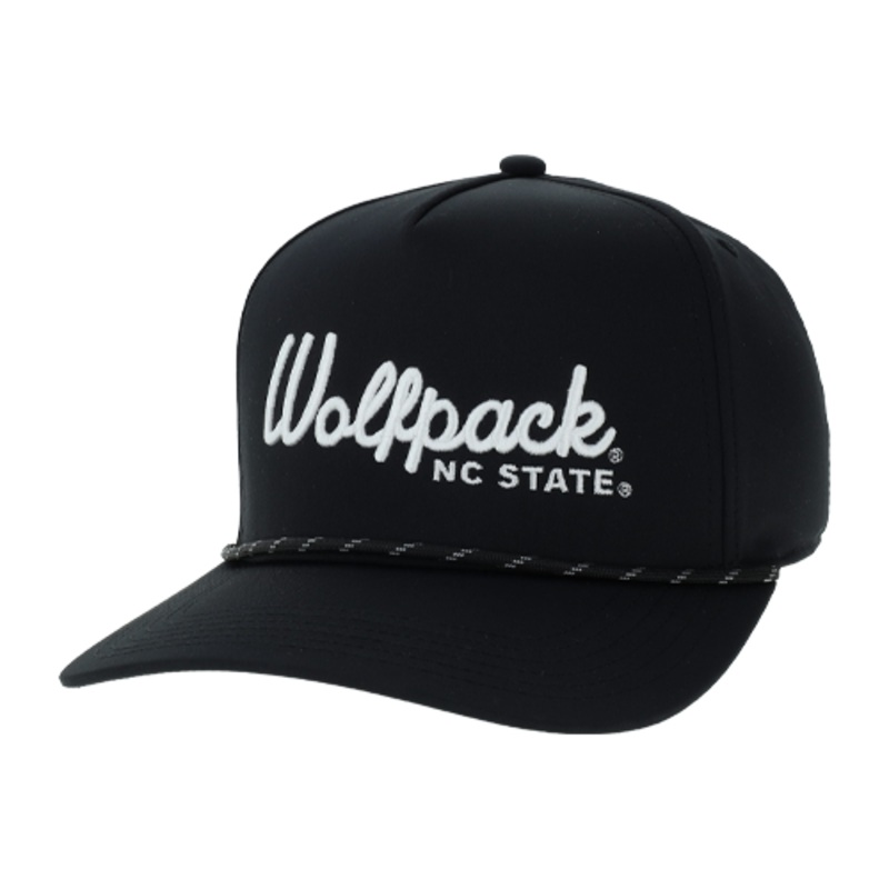 NC State Wolfpack Black “Caddy” Adjustable Snapback Hat