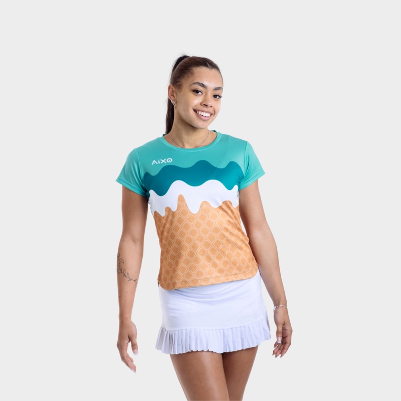 Aixo Sundae Womens T Shirt Mint Delight TEAL XS