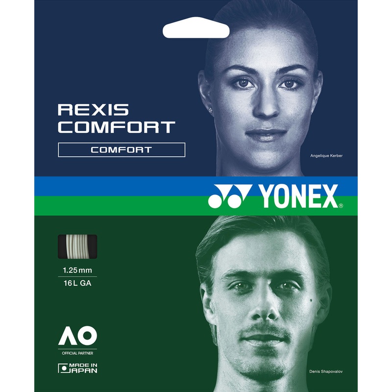 Yonex Rexis Comfort 1.25mm 12m Tennis String Pack 12m Set COOL WHITE