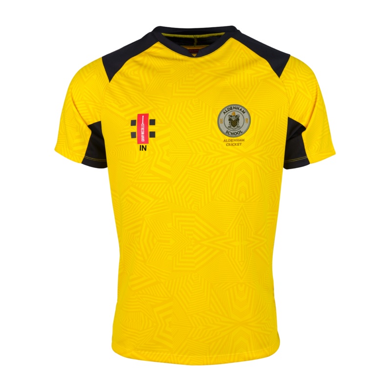 Aldenham School Senior’s Yellow / Black Pro T20 S/S Shirt Extra Small