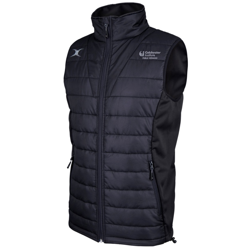 Colchester Institute PUBLIC SERVICES Black Pro Body Warmer 2 Extra Small