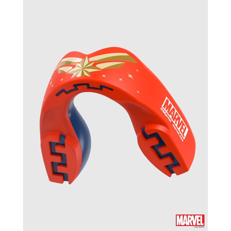 SafeJawz Marvel Captain Marvel Mouthguard – Red Adults