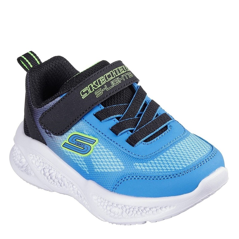 Skechers Lighted Gore  And  Strap Sneaker W Mult Light Up Trainers Boys C5 (22 ) Blue/Black