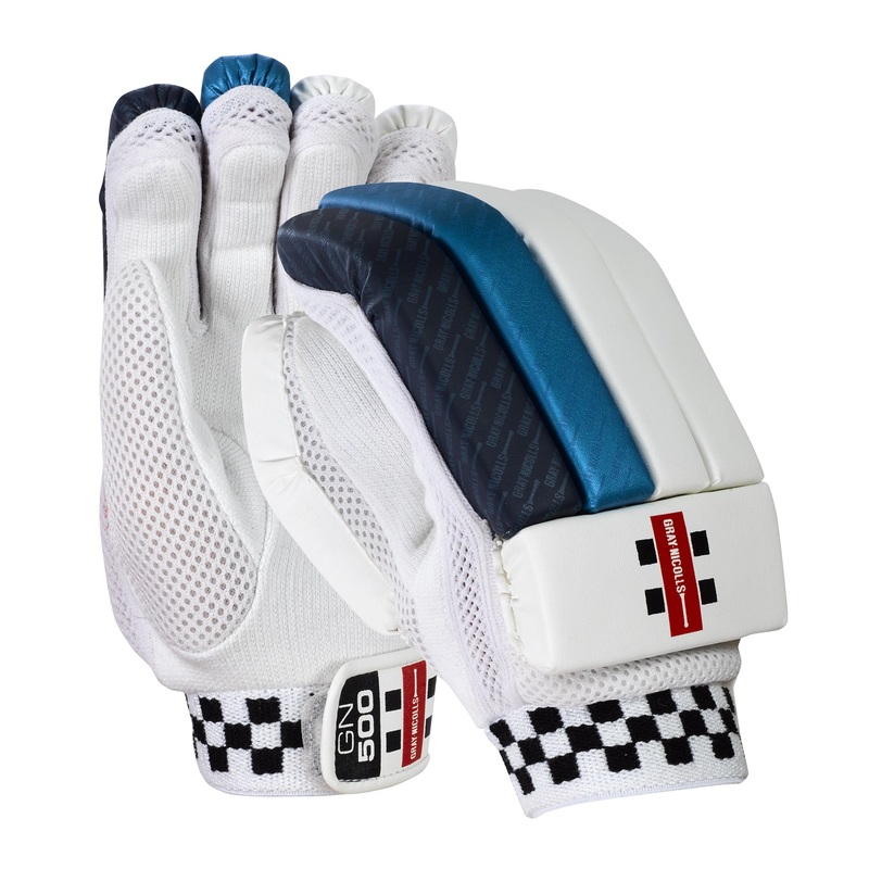 Gray Nicolls GN 500 Batting Gloves – Navy/Light Blue X Small Junior Right Hand