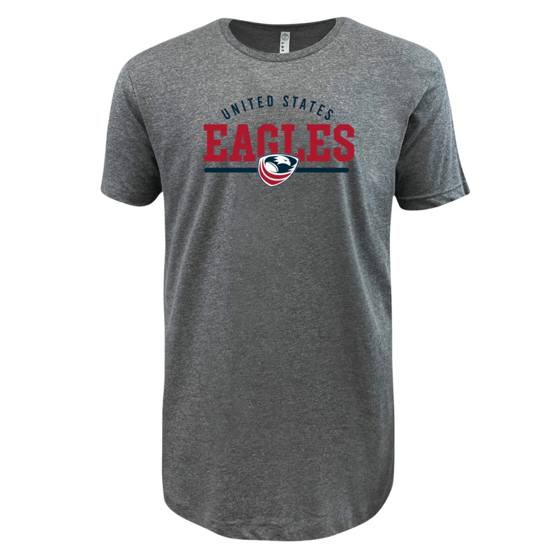 USA Eagles Wordmark Supersoft Tee 24 S Grey