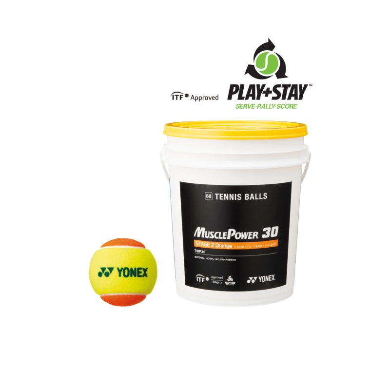 Yonex Junior Stage 2 Orange Tennis Ball 60 Tub TMP-30 One Size ORANGE