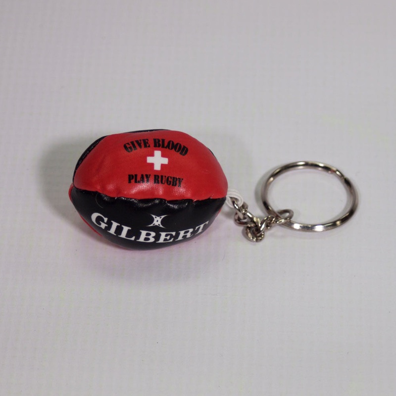 GIVE BLOOD MINI RUGBY BALL KEYCHAIN Default