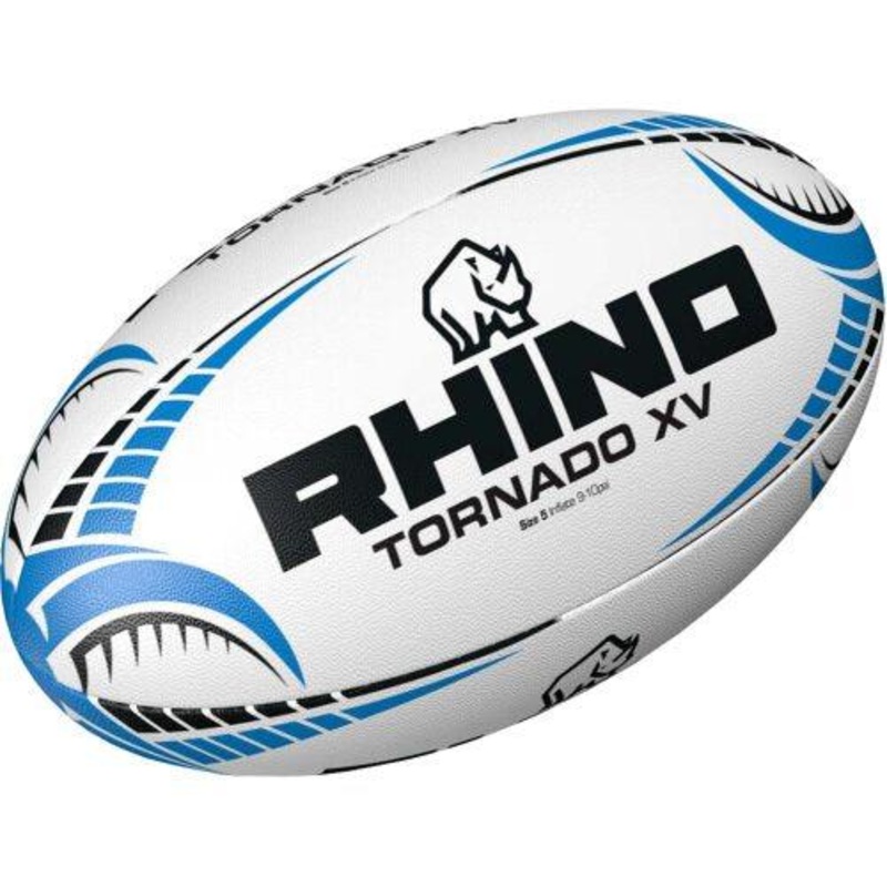 Rhino Tornado XV Rugby Ball – White Size 5