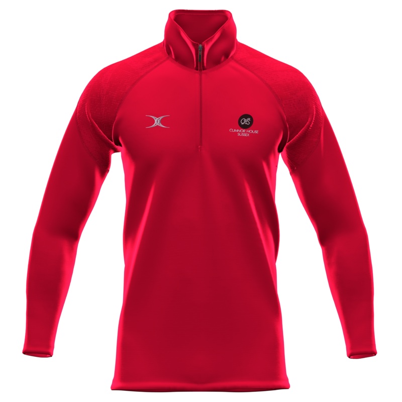 Cumnor House Sussex Senior’s Red GTS 1/4 Zip Fleece UB Extra Small