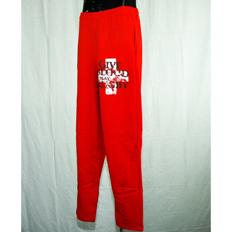 *GIVE BLOOD PLAY RUGBY SWEATPANTS / RED