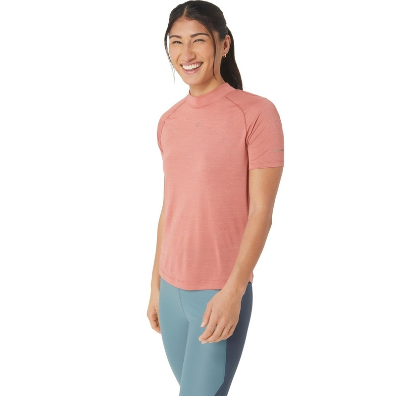 Asics Nagino Short Sleeve Top Medium Red