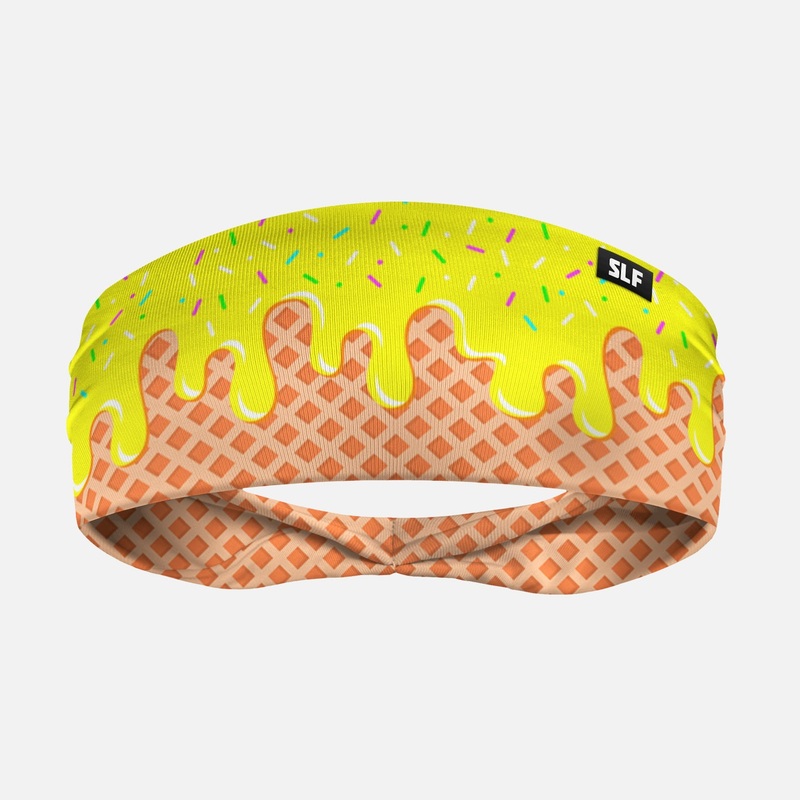 Ice Cream Cone Yellow Headband ONE SIZE Yellow