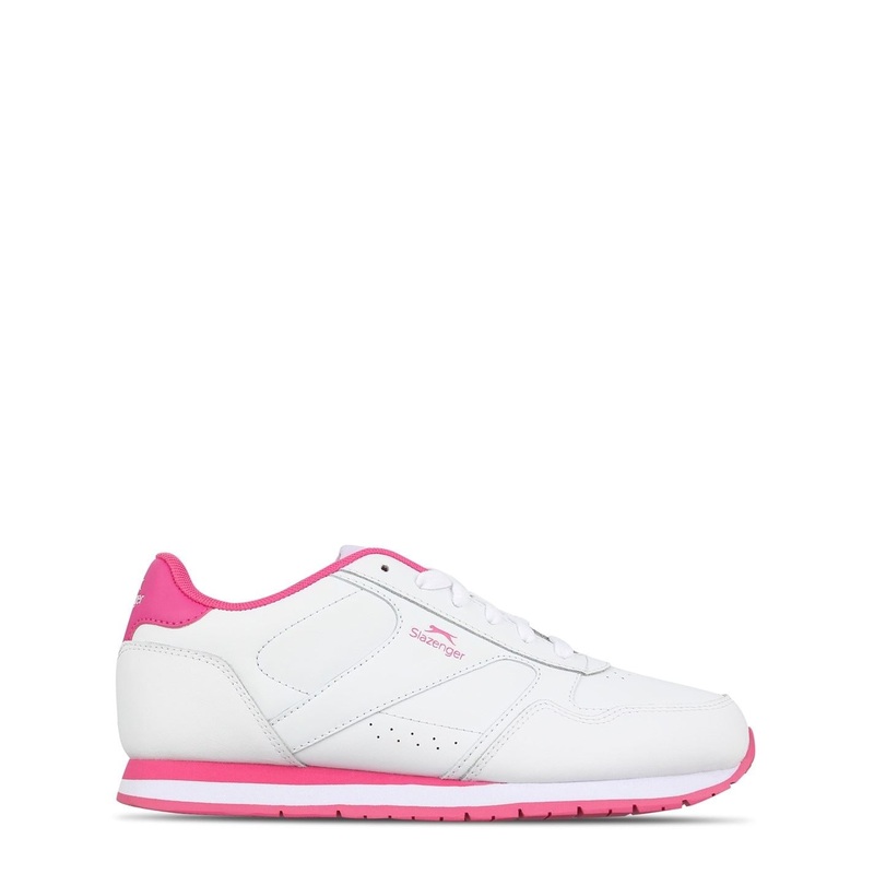 Slazenger Classic Trainers Juniors 3 (35.5) White/Cerise