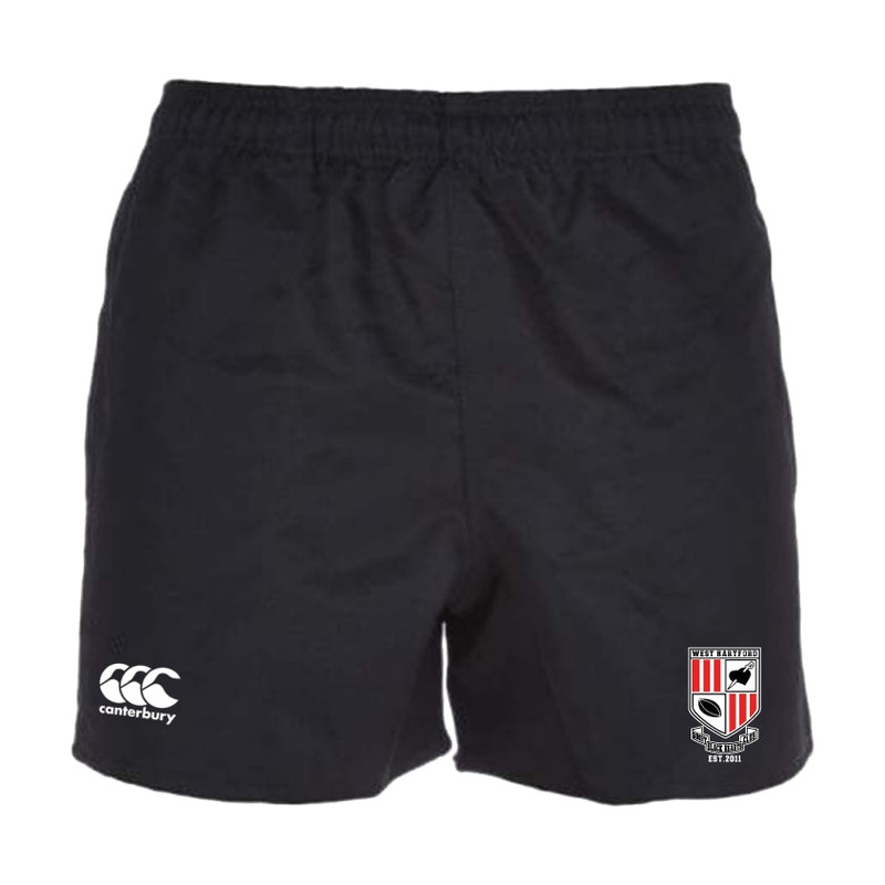 West Hartford Rugby Player’s Drill Short by Canterbury 6 Black