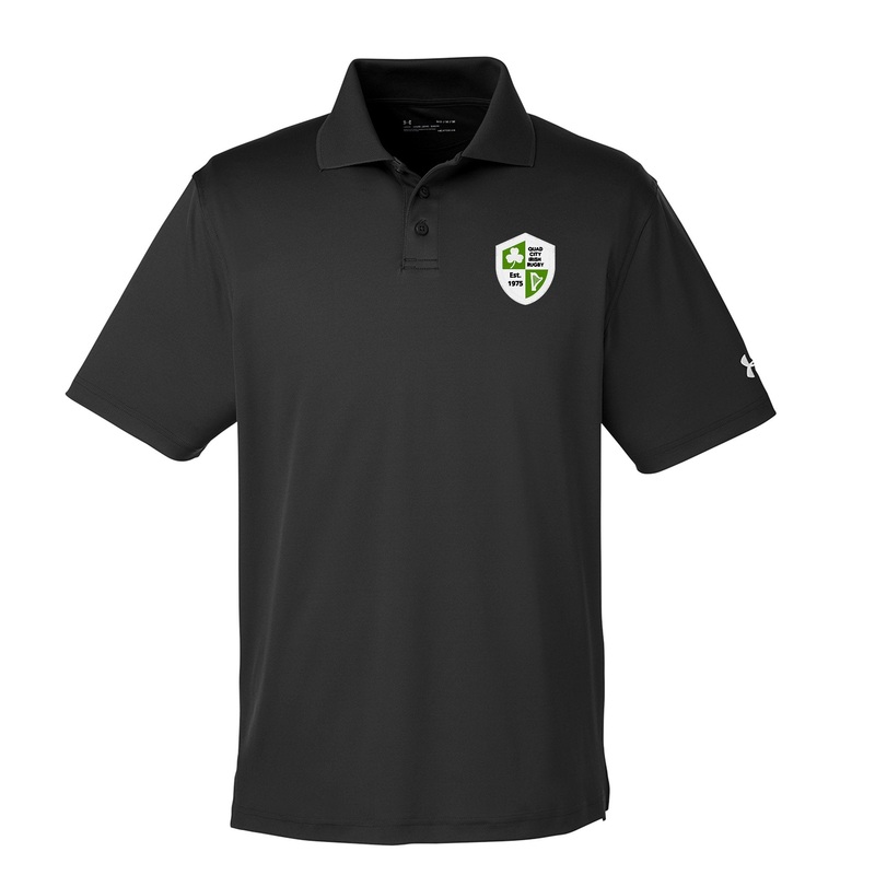 Quad City Irish Rugby Corp Performance Polo Black Small