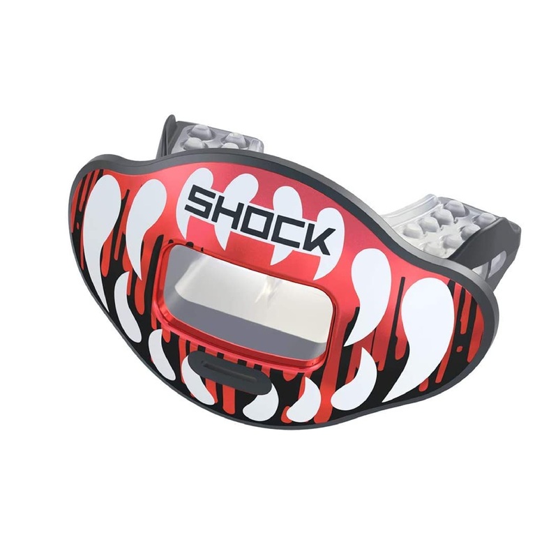 Shock Doctor Max Airflow Mouthguard Red Fangs