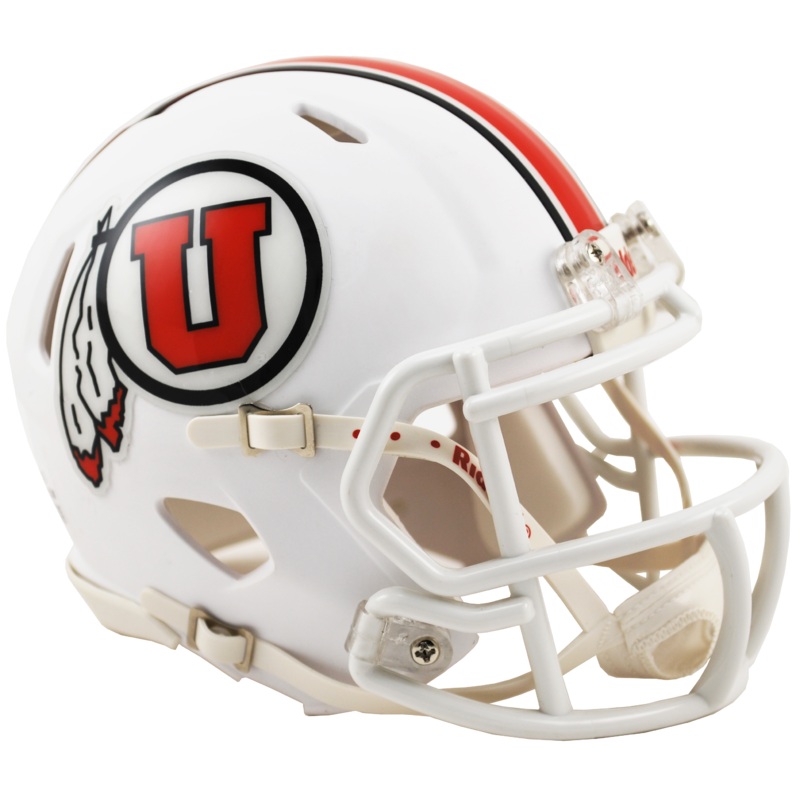 Utah Utes Riddell Mini Speed Helmet – White