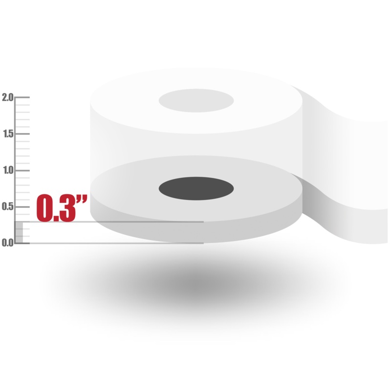 0.3″ White Finger Tape 5 Rolls  $12.50 ($2.50/Roll)