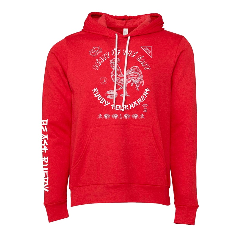 BOE ’23 Spicy Rugby Hoodie Heather Red X-Small