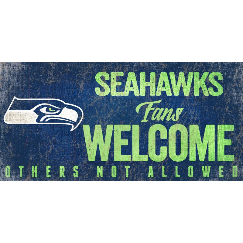 Fan Creations Seattle Seahawks Fans Welcome Wood Sign 12×6