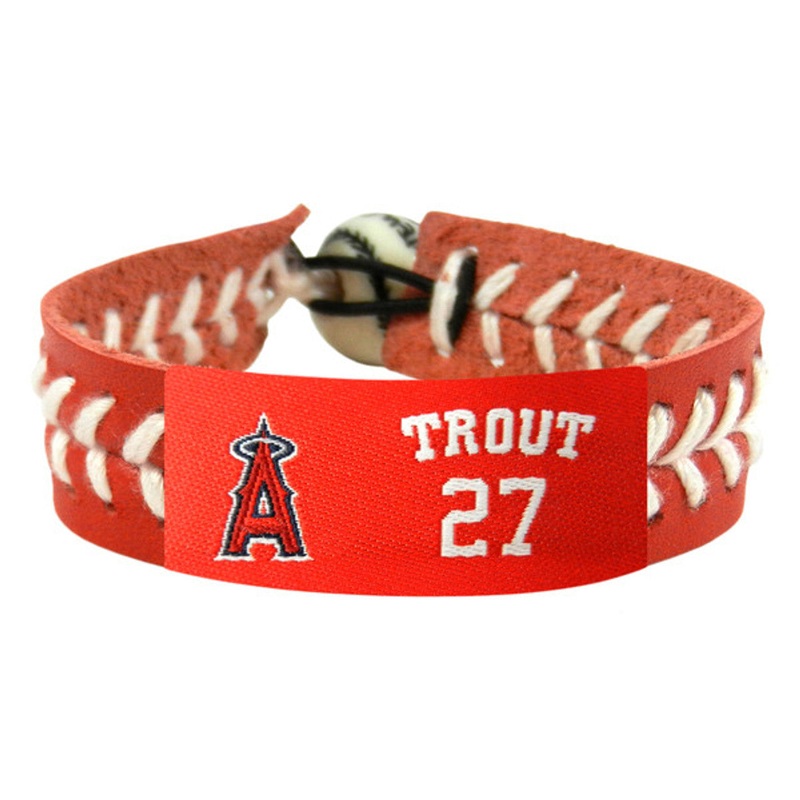 Gamewear Los Angeles Angels Team Color Baseball Bracelet Mike Trout