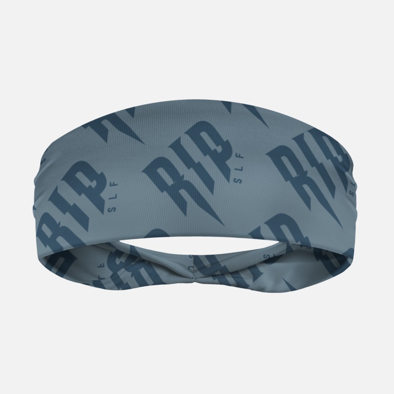 Rip Pattern Steel Blue Headband ONE SIZE Blue