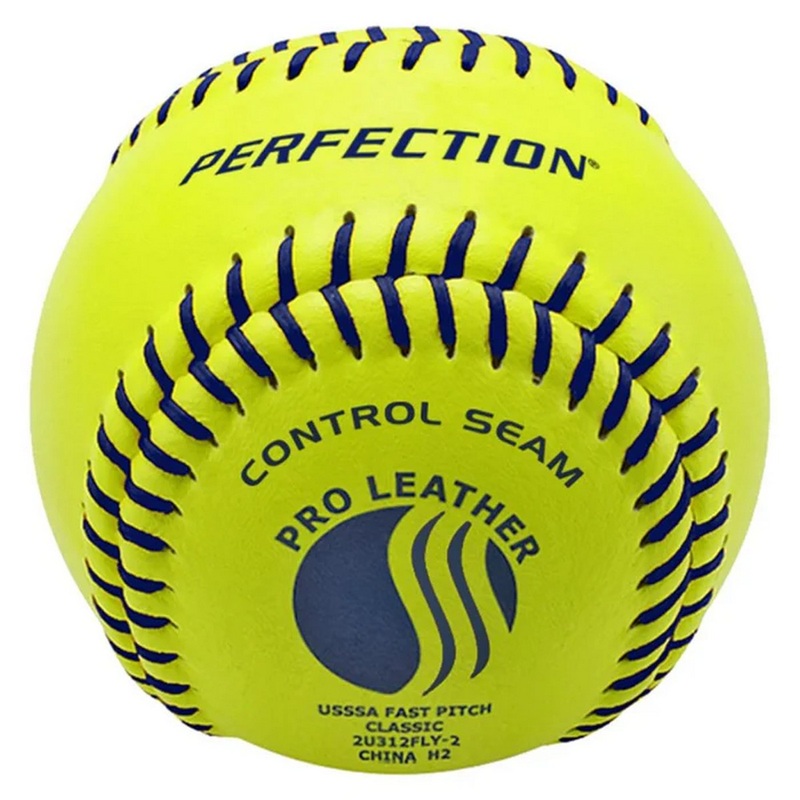 Baden Perfection USSSA .47/375 Leather Cover 12″ Fastpitch Softballs (Dozen)