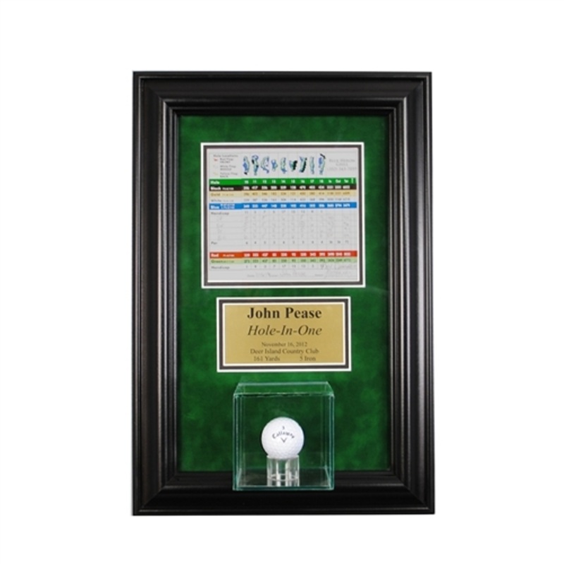 Wall Mounted Golf Display Case  Scorecard & Engraving