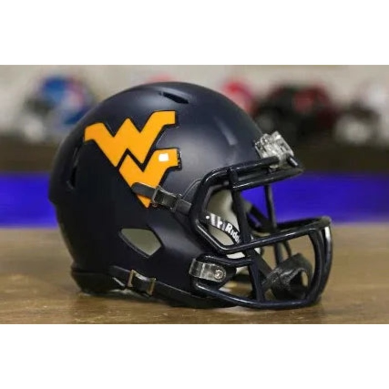 West Virginia Mountaineers Riddell Speed Mini Helmet – Matte Navy